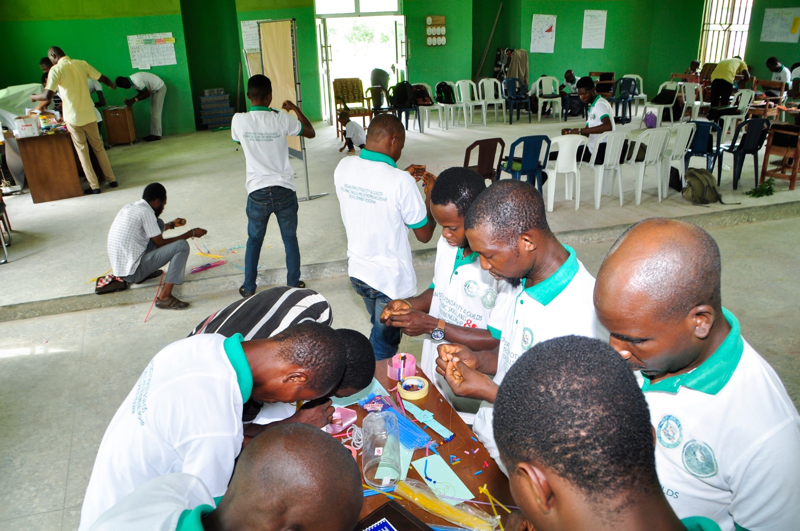 Participants in a training hall